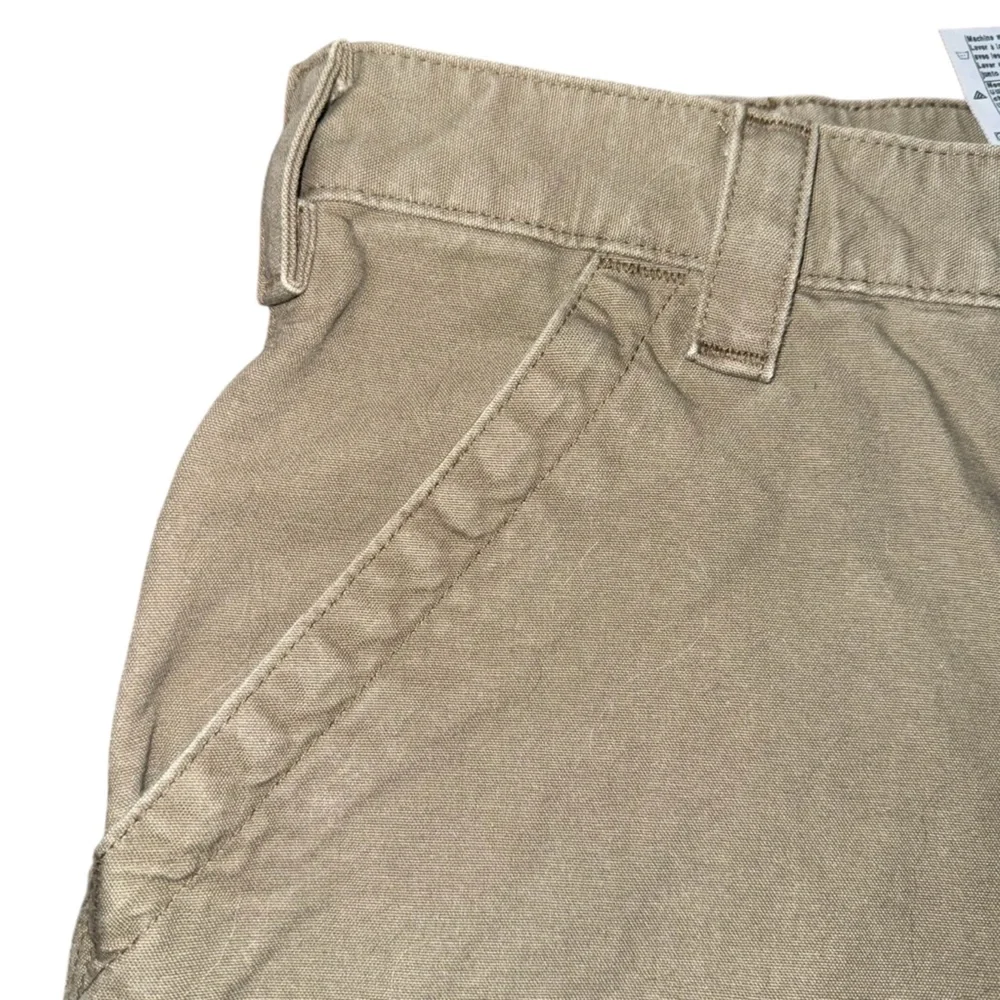 Carhartt B147 LBR Original Fit Canvas Work Shorts Khaki Green Men’s Sz 38